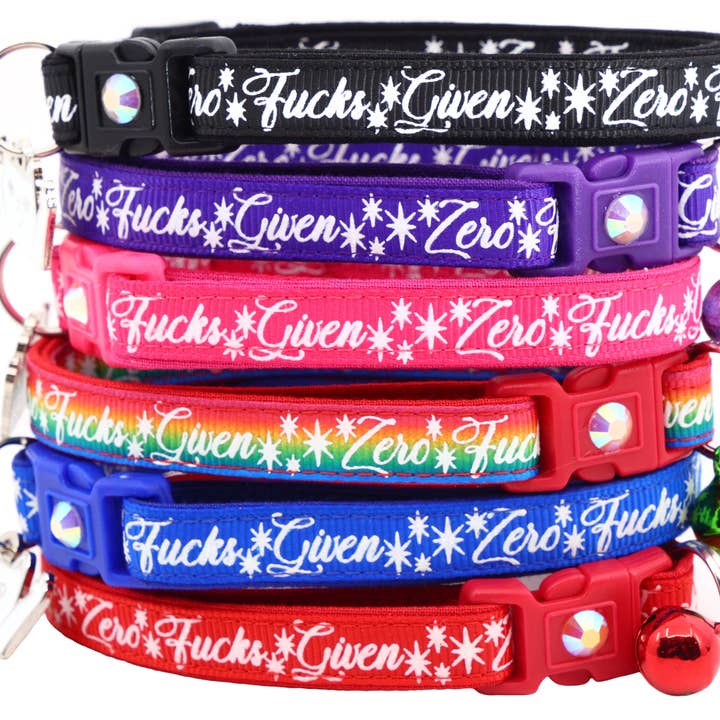 Noll Fucks Given Breakaway Kattkrage för wholesale av From Pugs to Persians Pet Accessories, LLC