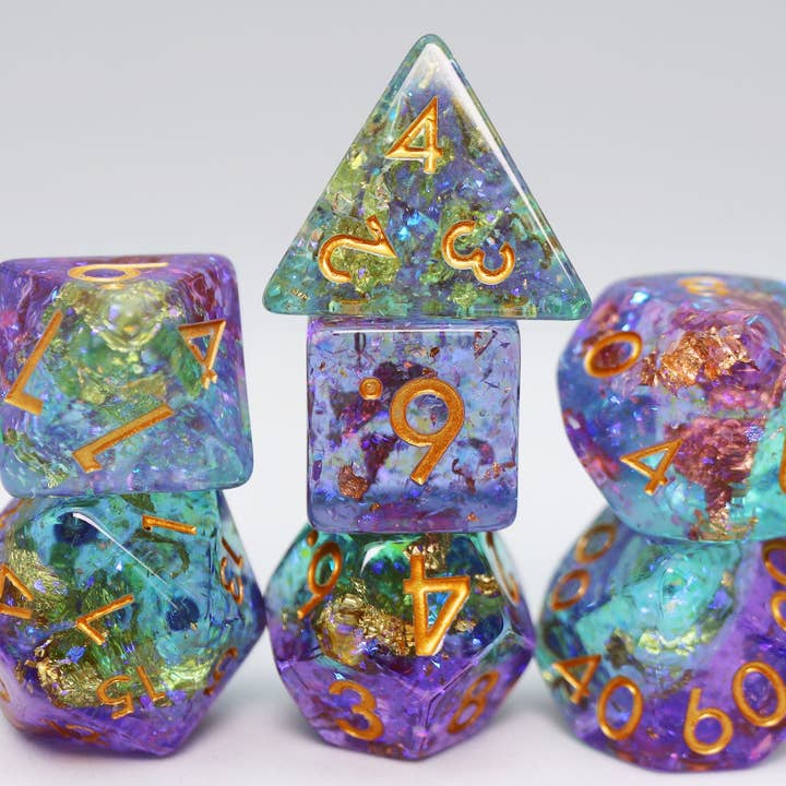 Reminisce RPG Dice Set for wholesale by Foam Brain Games