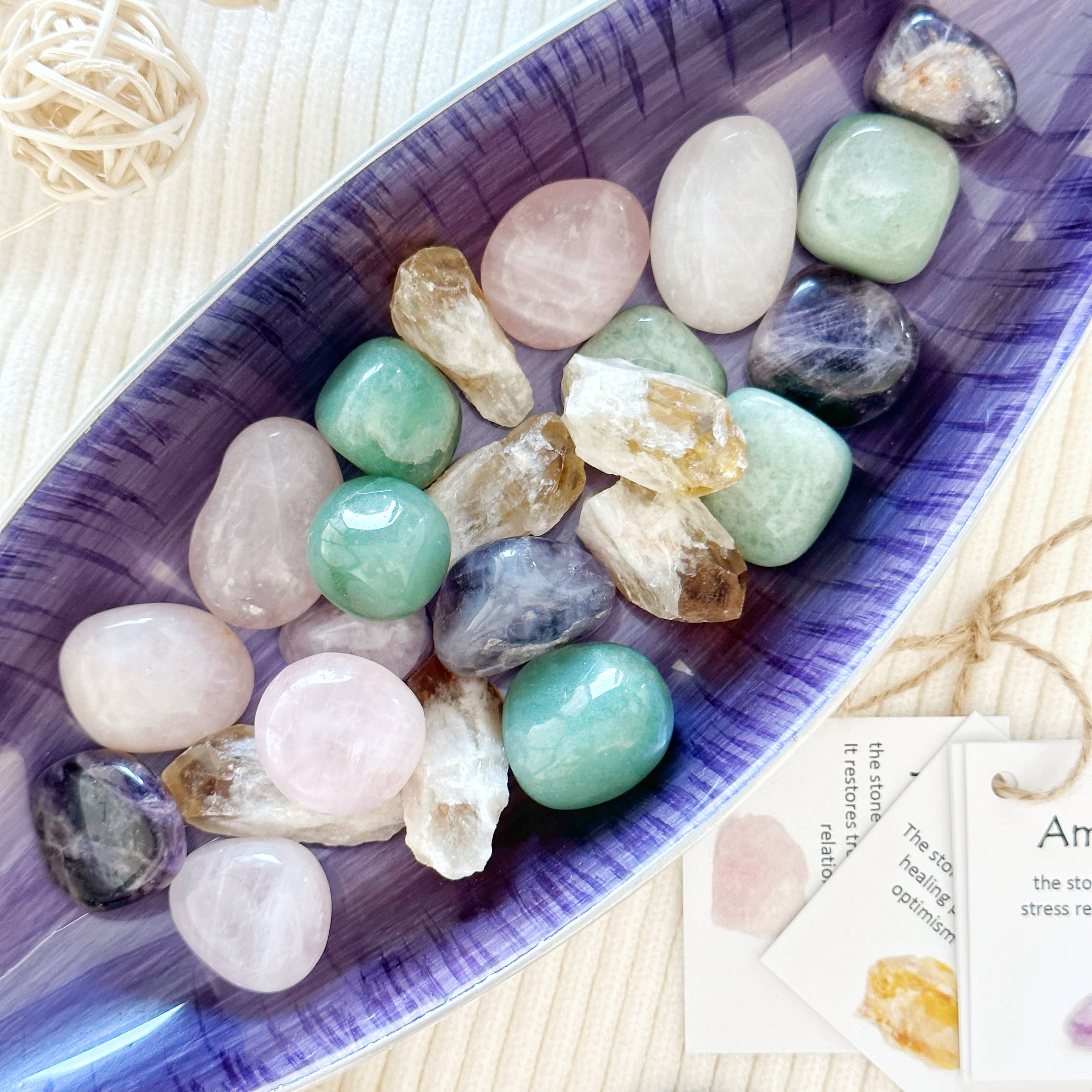 Evileyefavor - Wholesale Spiritual Stone/Crystal - Wholesale Healing Crystal Set - Amethyst, Citrine with Card4