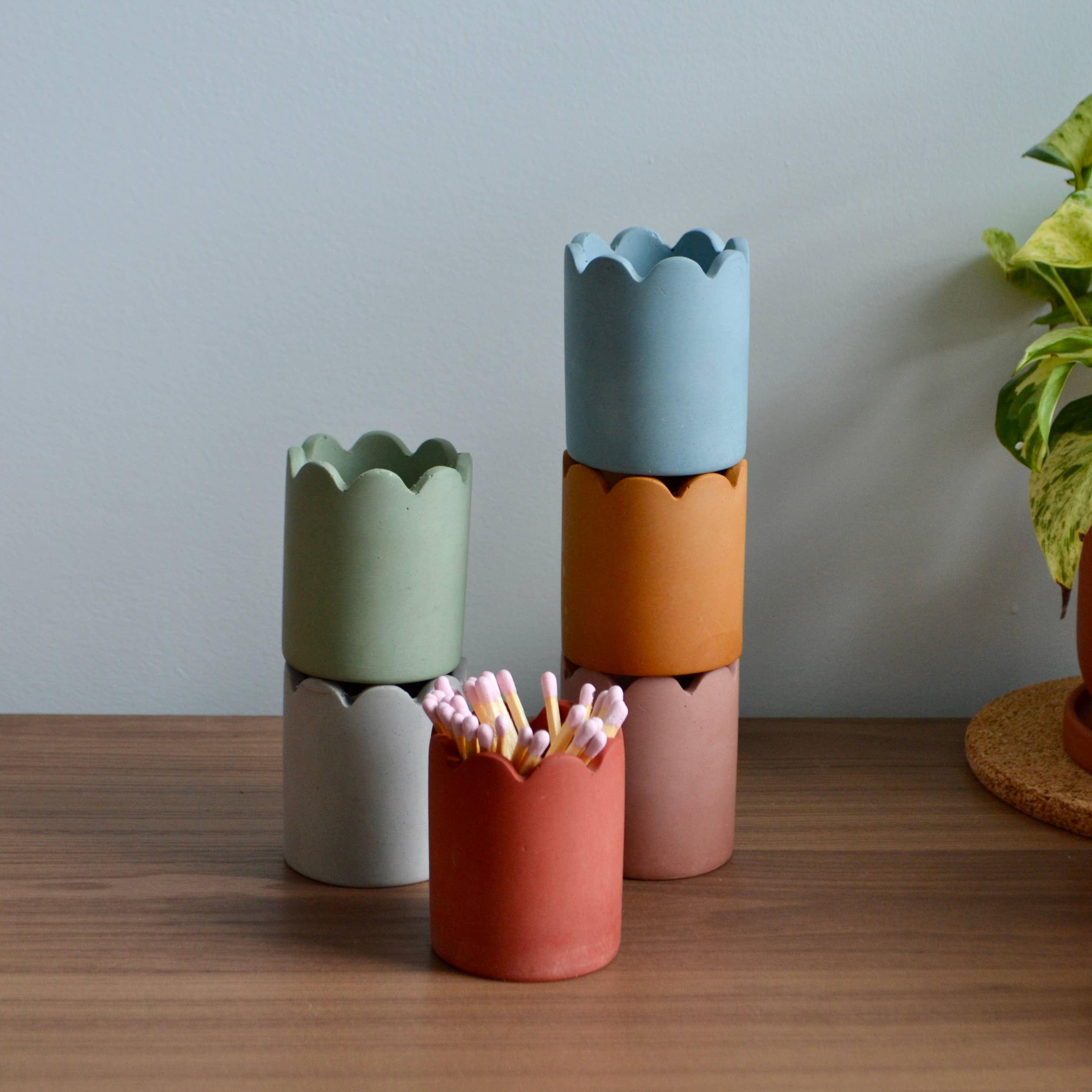 LindaMakess - Wholesale Match Holder - Scallop Match Pot with Match striker1