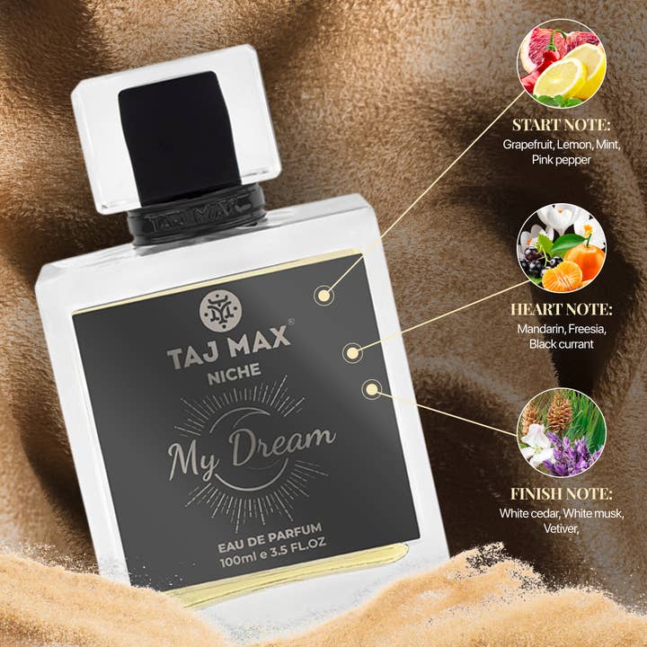 Daspar - Venta al por mayor Perfumes/agua de colonia - TAJ MAX My Dream Perfume de Larga Duración 100 ml (3,4 oz) Diseño de Dubai1