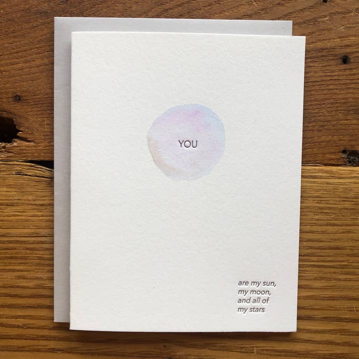 Carte typographique You are my Sun, my Moon and all of my Stars pour la vente par Lark Press