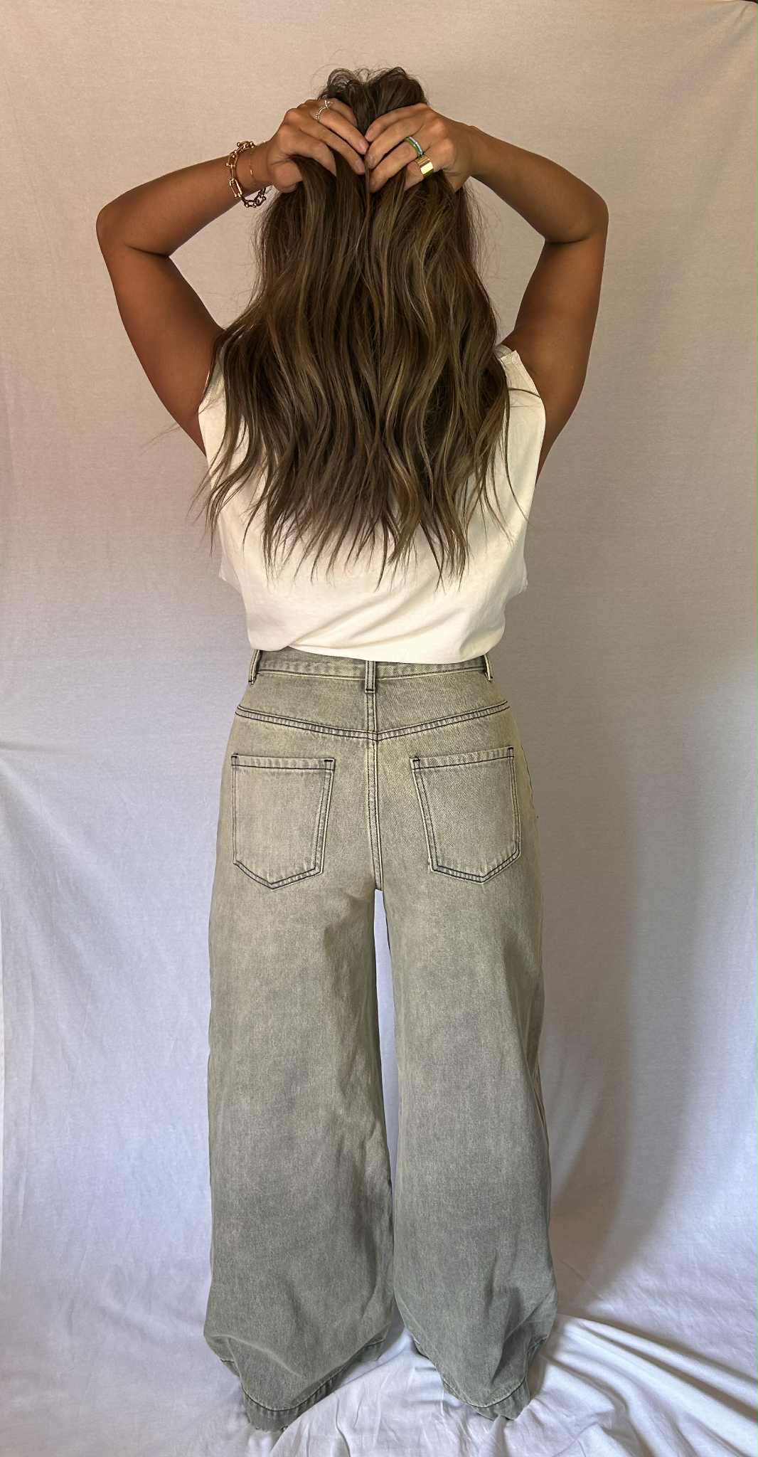 Billee' by Billie - Wholesale Jeans - Women's - Black Sand Wide Leg Jean2