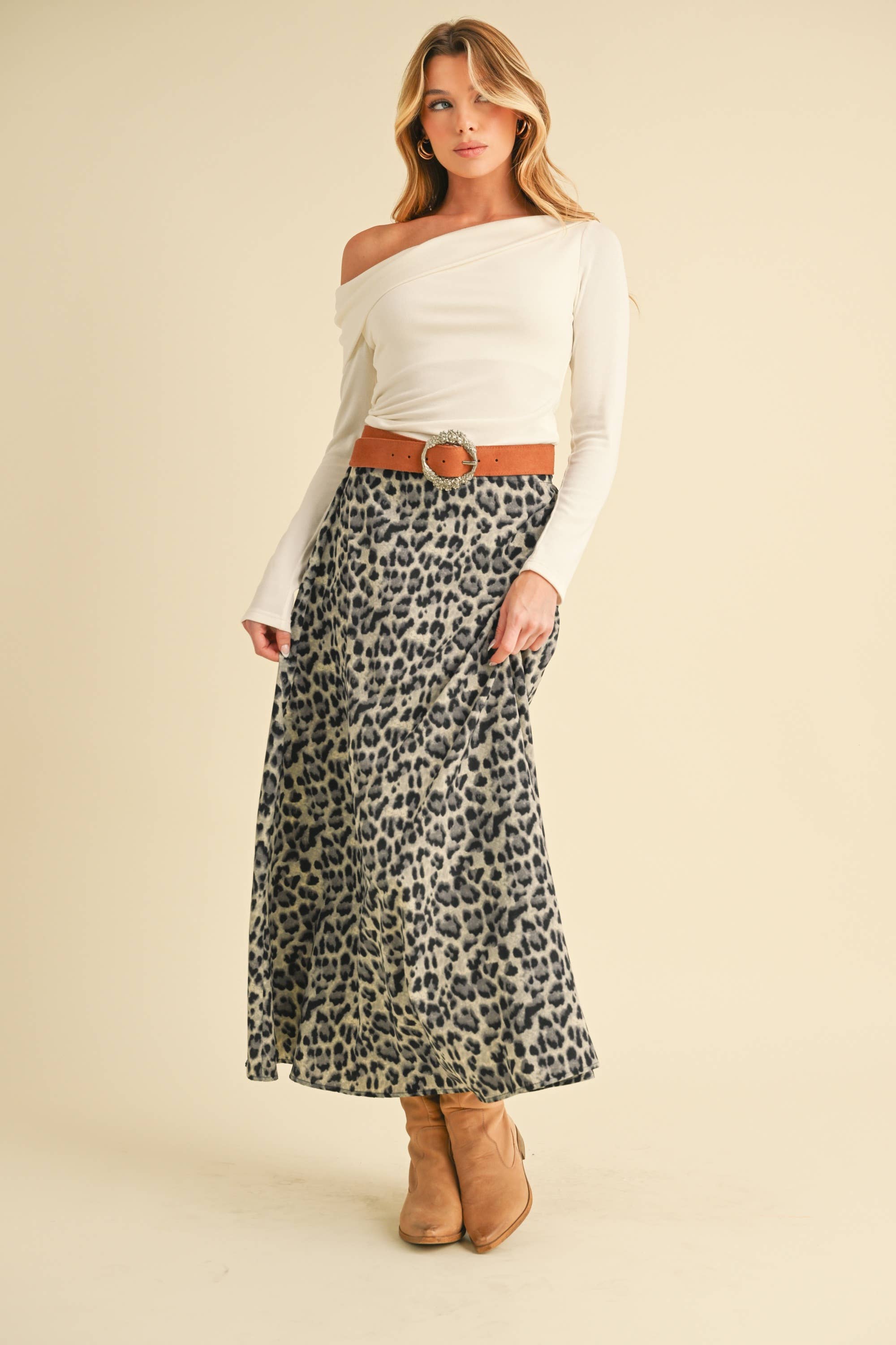 AEMI + CO - Vente Jupe – femme - 7136FN Jupe Maxi Léopard Verine11