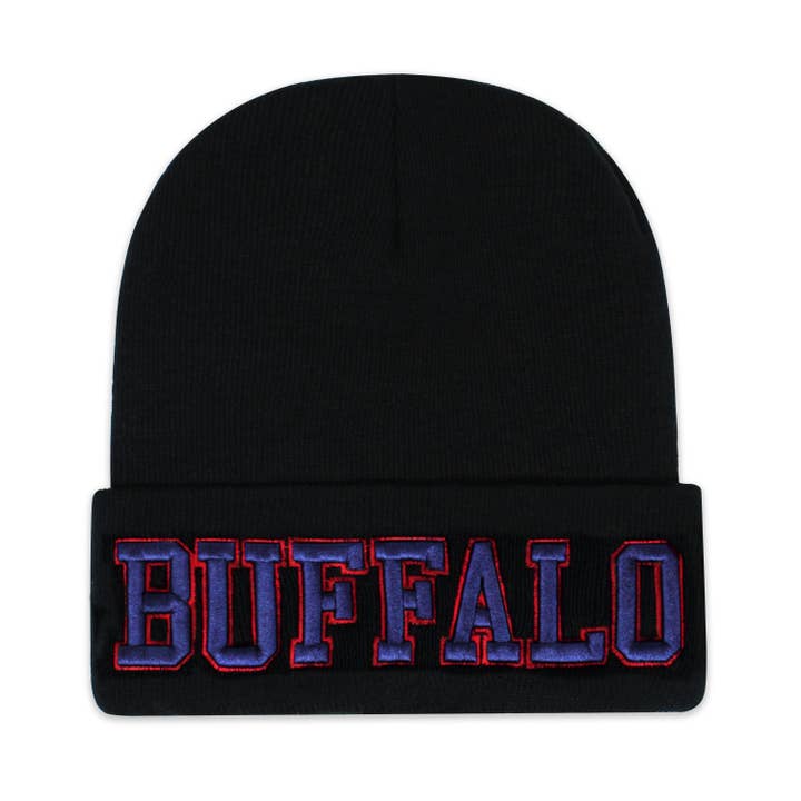 ChoKoLids - Wholesale Beanie - Unisex - Football Sports Team City 3D Embroidered Knit Black Beanies
