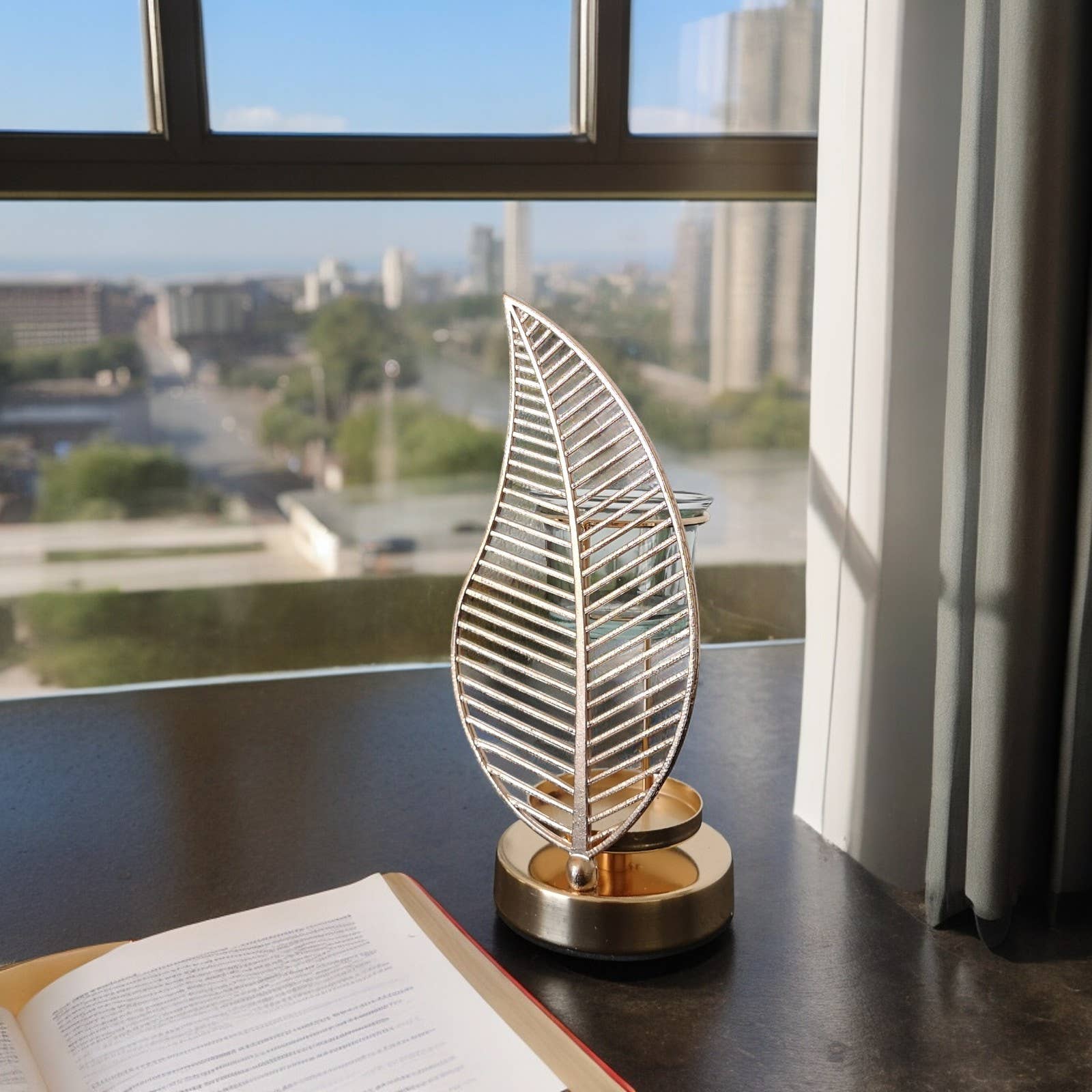 Zen'Arôme - Wholesale Oil Warmer - Oil Burner and Scented Wax Melter Palm Metal and Ceramic6