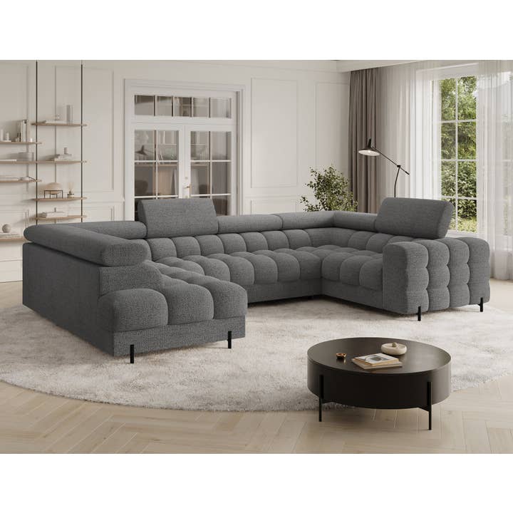 Fectory Sectional Storage Sleeper Chaise Sofa - Grey for wholesale by ReForm Creative Home