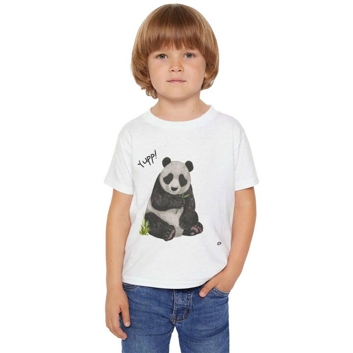 Happymom - Vente T-shirt sérigraphié – enfant - T-shirt Enfant Panda Adorable - Yupp! Tee Mignon pour Tout-Petit