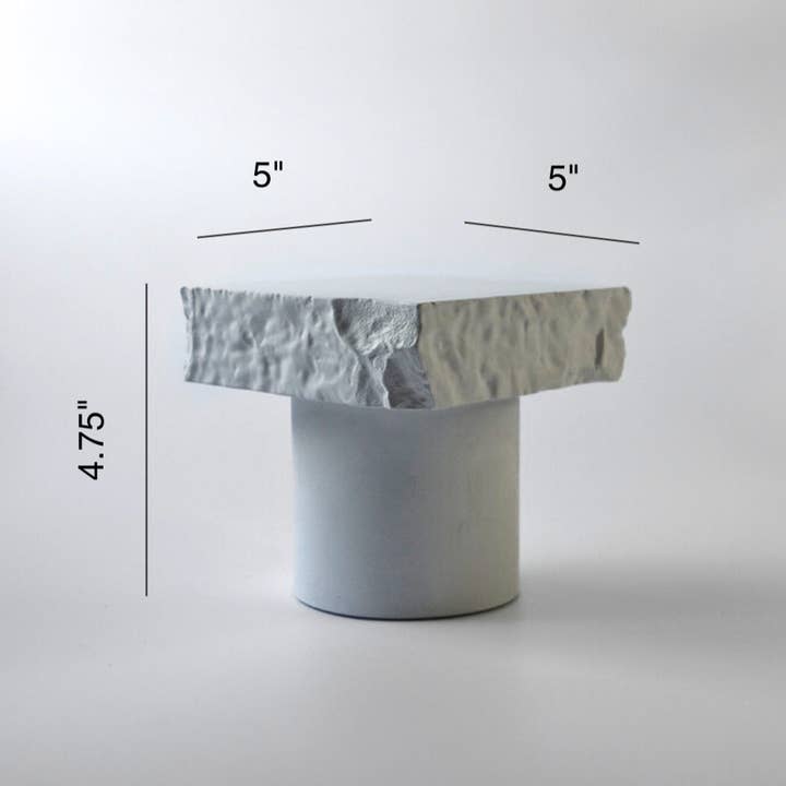 Block Set Project - Vente Support/étui pour présentoir - Colonne de présentation en ciment à aspect ciselé