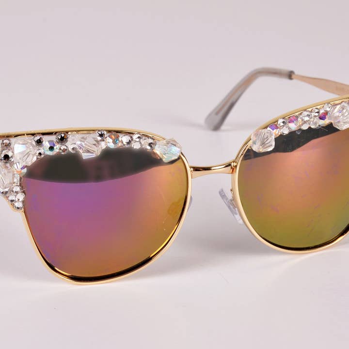Custom sunglasses bling sunglasses-cute swarovski crystal sunglasses embellished for wholesale by Omg fashion shades