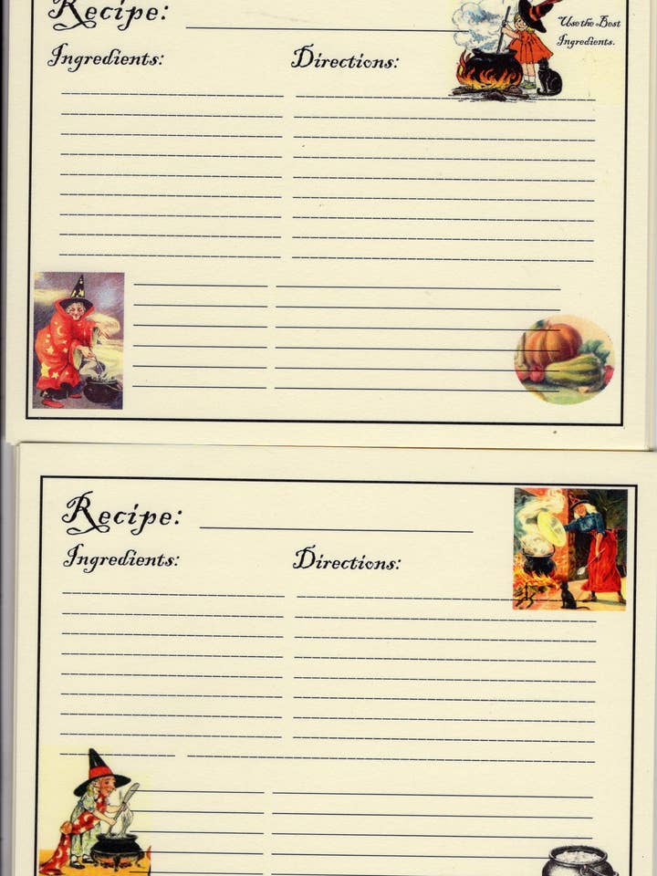 Bewitched Recipe Cards Package for wholesale by The Marble Faun Gifts
