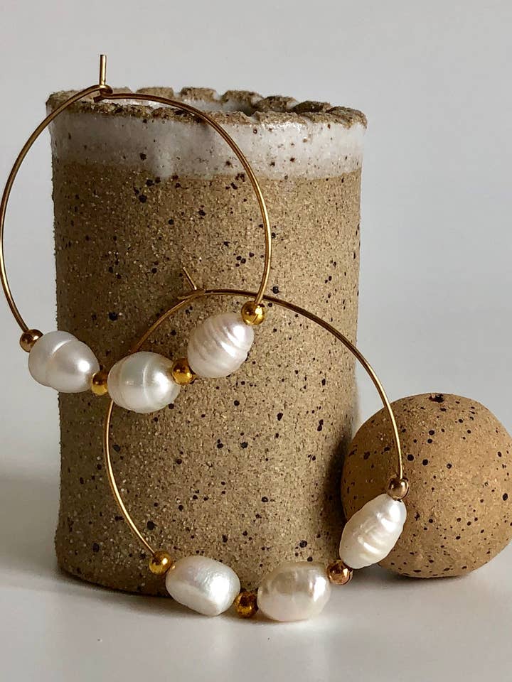 Pearl Hoops for wholesale by isiko