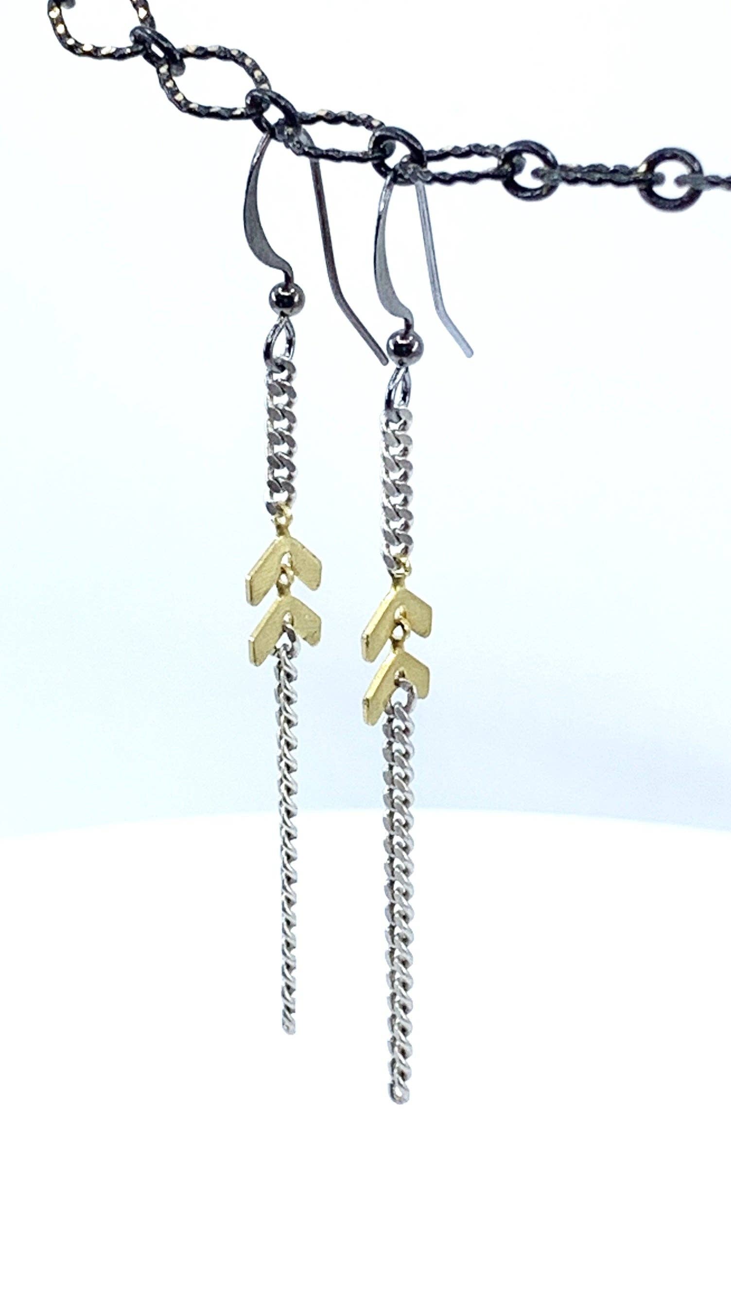 BMR - Wholesale Pendant/Charm Necklace - Double Layer Arrow Necklace1