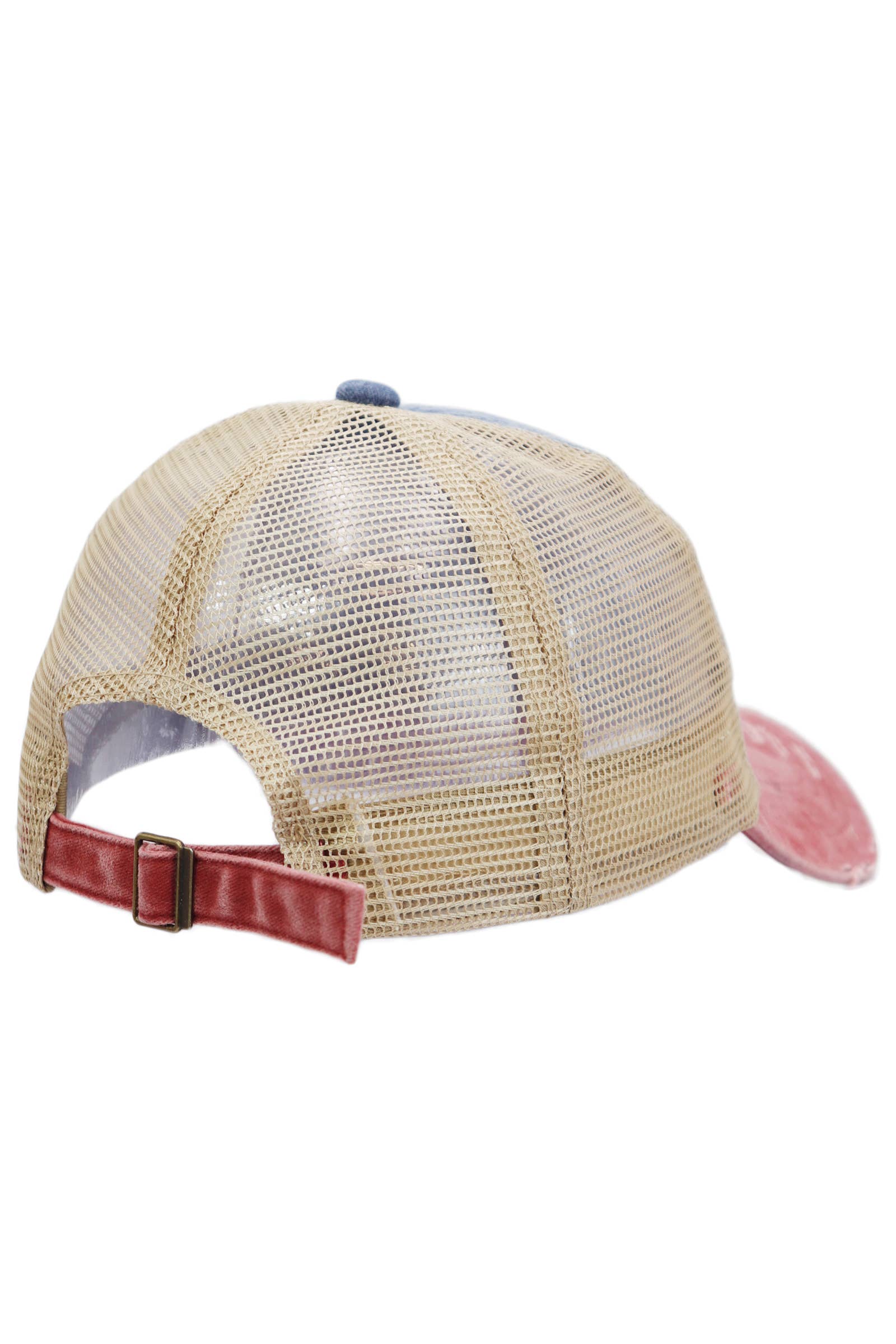 Cap Zone - Wholesale Trucker Hat - Unisex - Three Tone Distressed Pigmented Cotton Trucker Hat2