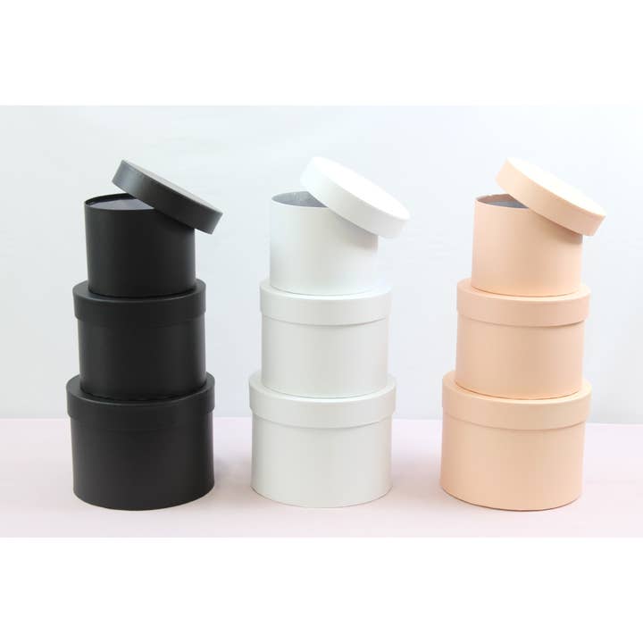 Elegant Design Supply - Wholesale Gift Box - Classic Round Flower Hat Box with Liner Included