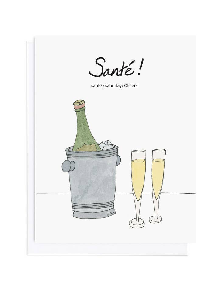 Sante!, Birthday, Anniversary, Francophiles Collection for wholesale by Toute-Petite