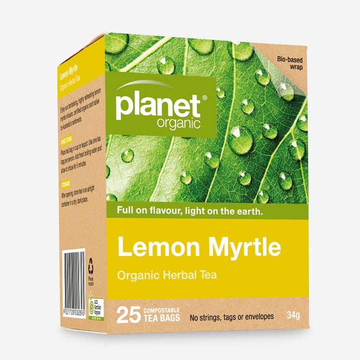 Lemon Myrtle Tea Bags for wholesale by Planet Organic
