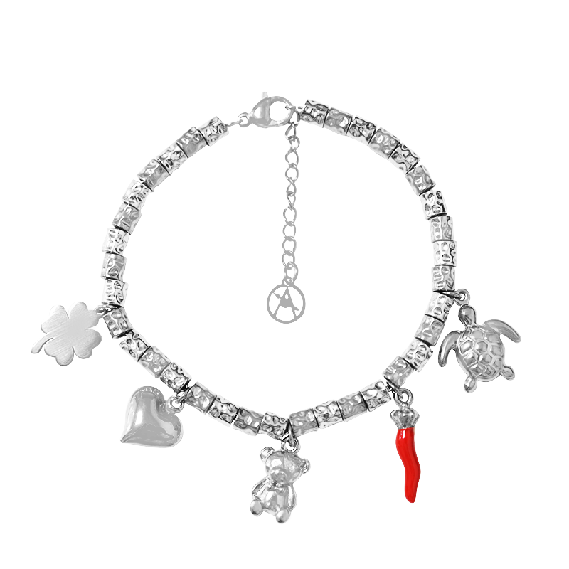AMORINO SRL - Wholesale Charm/Dangle Bracelet - PEPITA BRACELET WITH LUCKY CHARMS & TEDDY BEAR0