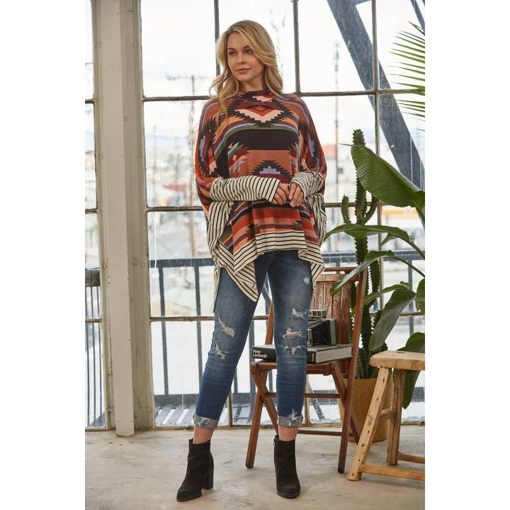 Azi Two-Fer Poncho for wholesale by salt & bit