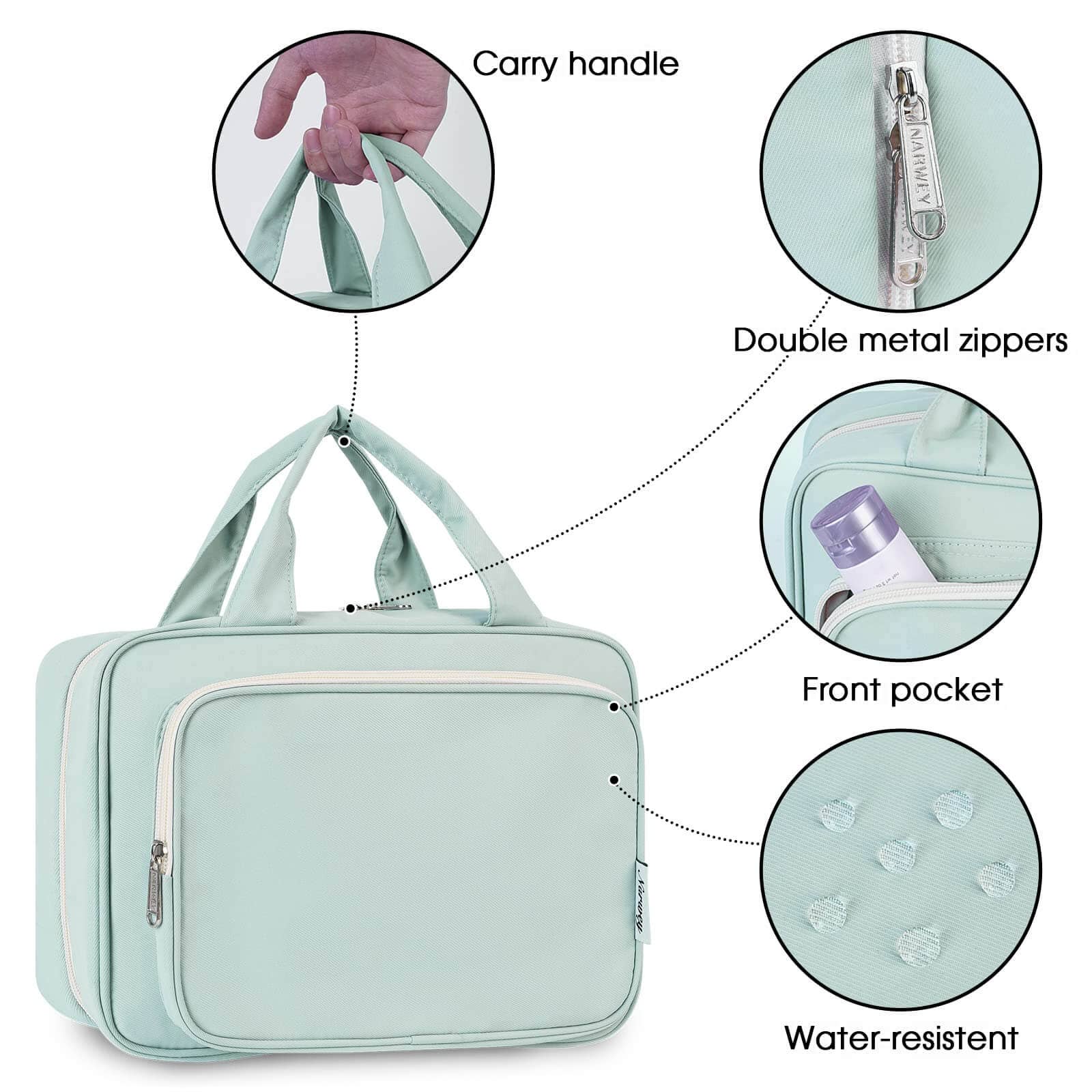 wandf - Wholesale Toiletry Bag - Women's - Large Capacity Waterproof Hanging Toiletry Bag Travel Bag8
