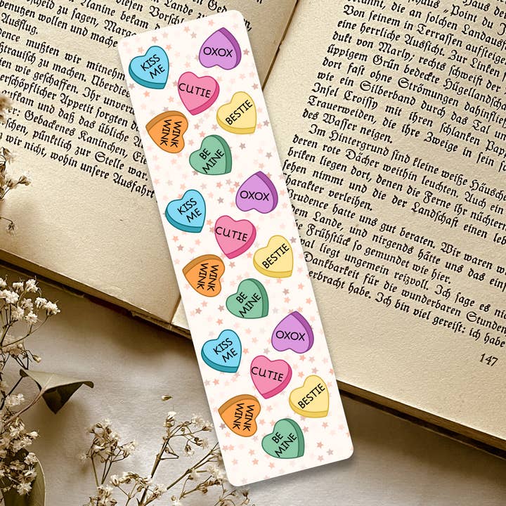 Conversation Hearts | Bookmark for wholesale by Pretty Pages
