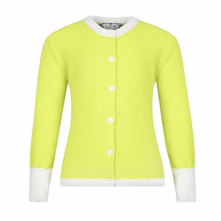 Viela Cardigan with heart intarsia elbow patches for wholesale by JAM Boutique