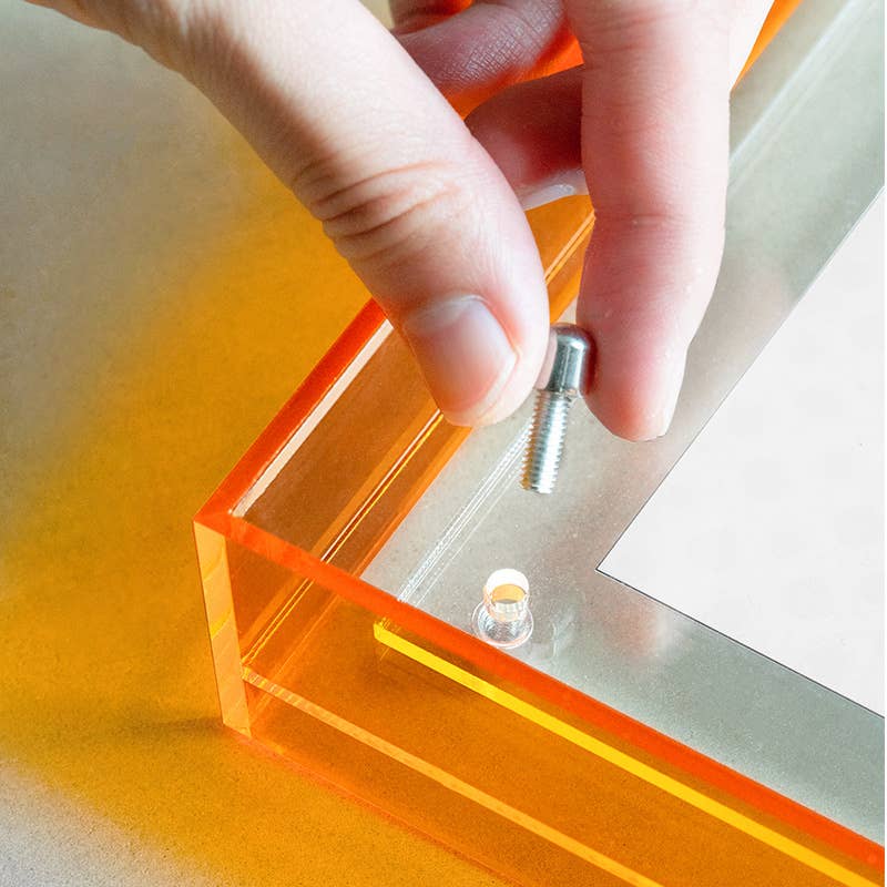 hide+seek SUPPLY CO - Wholesale Picture frame - Levitate Acrylic Shadow Box Frame - Orange - Red Moon1