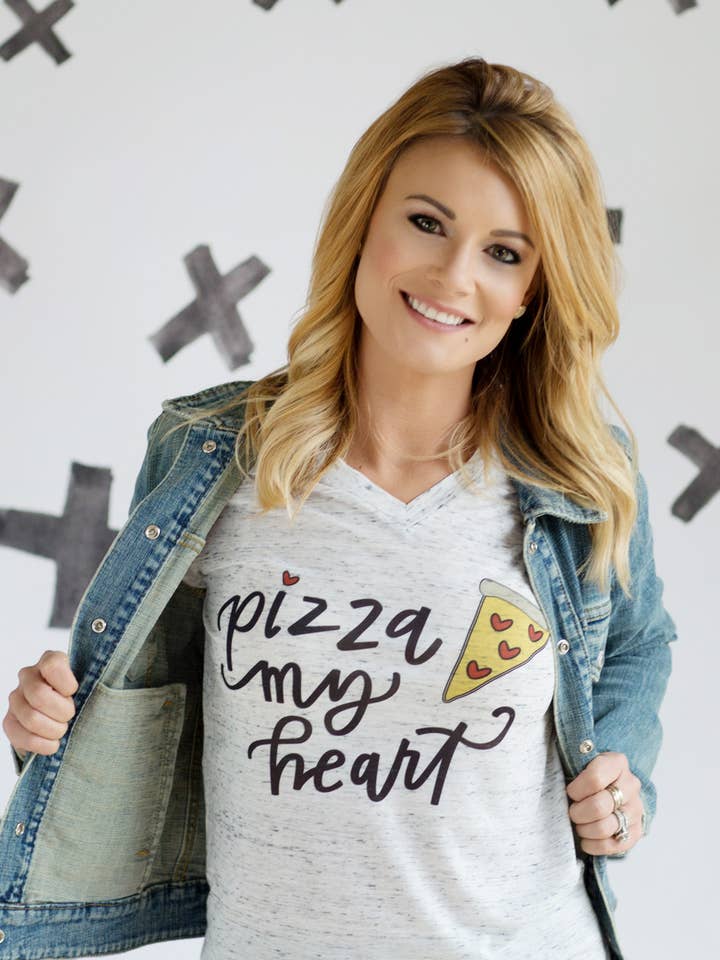 Valentine's Day Shirt - Pizza My Heart Tee for wholesale by Kay Sera Sera