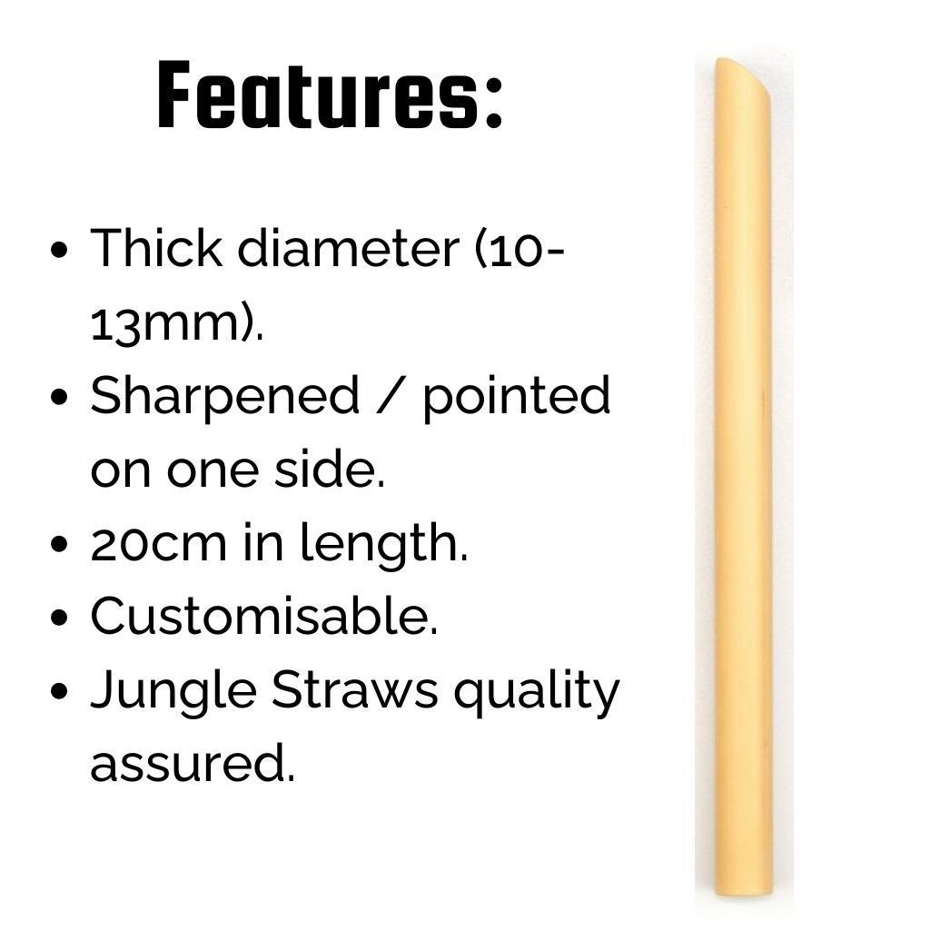 Jungle Culture - Vente Paille - Pailles en bambou pour bubble tea, smoothies, personnalisables2