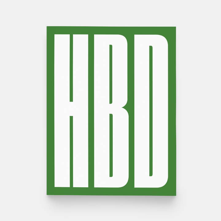 paper&stuff - Wholesale Birthday Card - Tall HBD Happy Birthday Greeting Card