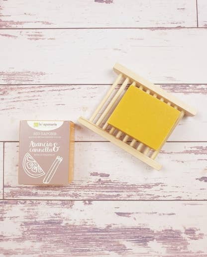 La Saponaria – Engroshandel Sæbestykke – Orange- og kanelæbe sæbe (100 g)1