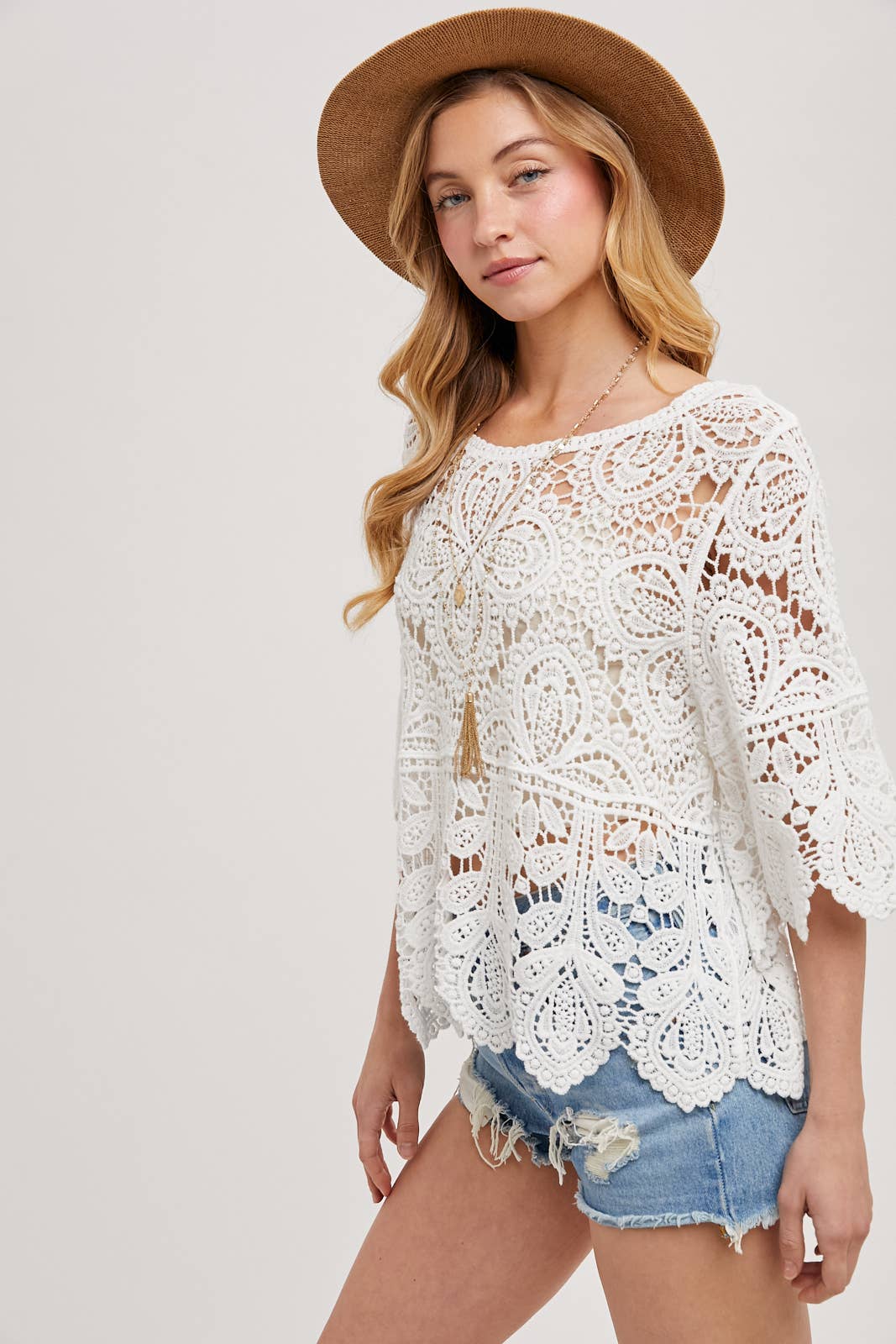 Bluivy - Wholesale Knit Top - Women's - CROCHET LACE TOP15