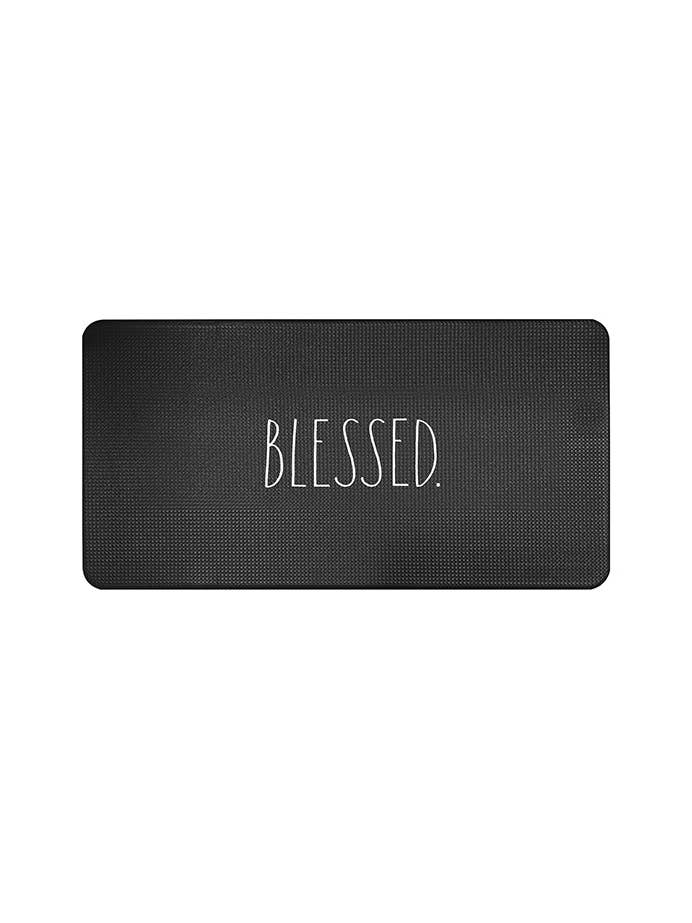 Rae Dunn 20x39 anti fatigue mat 10mm BLESSED- no flowers for wholesale by DesignStyles Home
