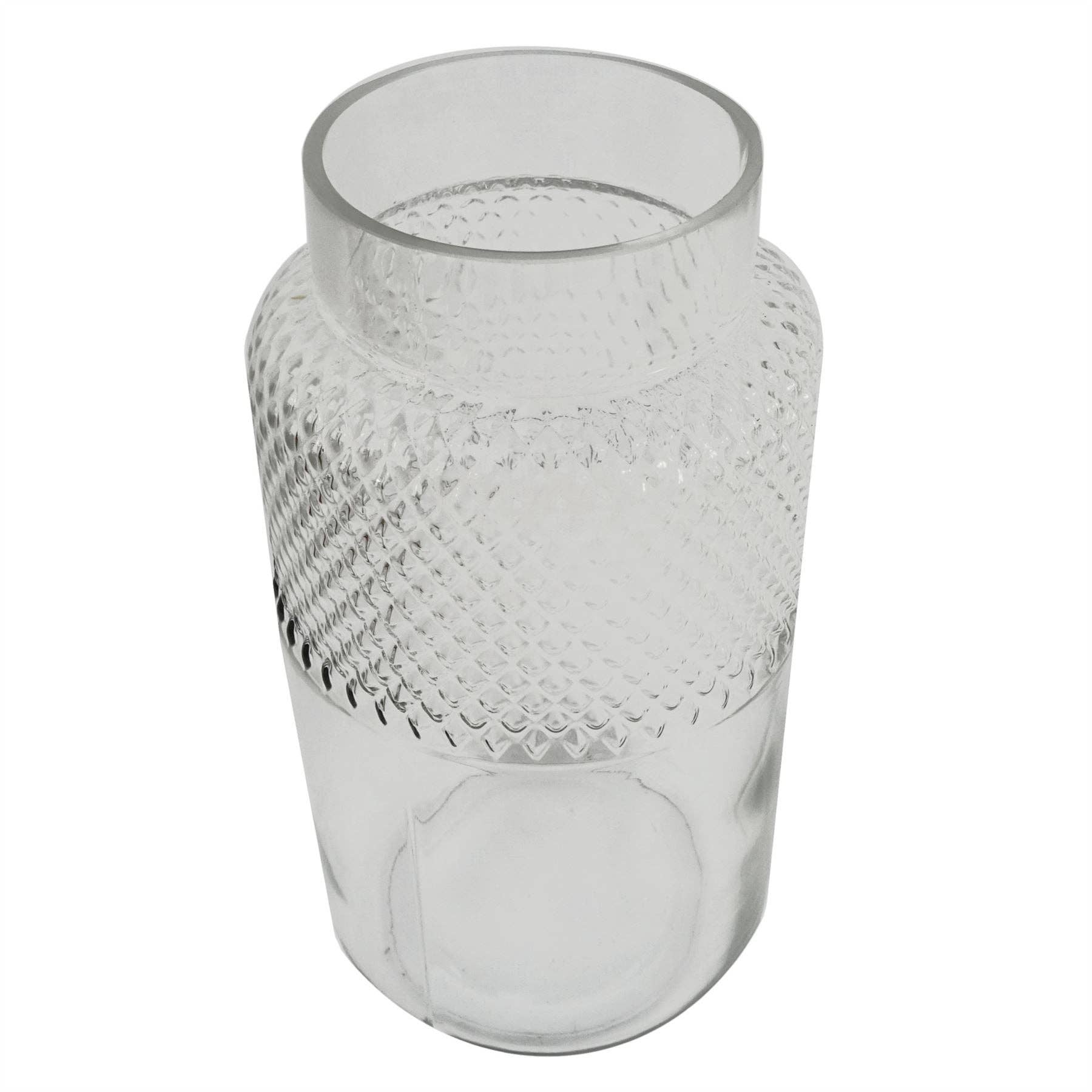 Leaf Design UK LTD – wholesale Vase – Glass Vase Clear Glass Diamond Vase 29cm3