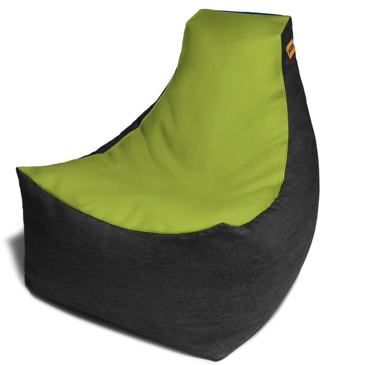 LuvU - Wholesale Chair - Jaxx Pixel Gamer Bean Bag Chair, Premium Vinyl / Dark Denim