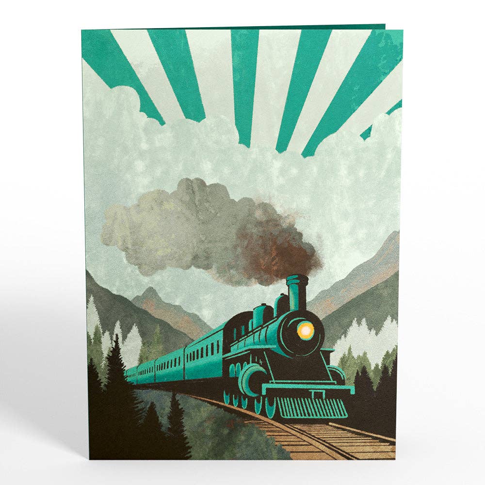Lovepop Cards - Wholesale Everyday Greeting Card - Classic Train Pop-Up Card 5x7"4