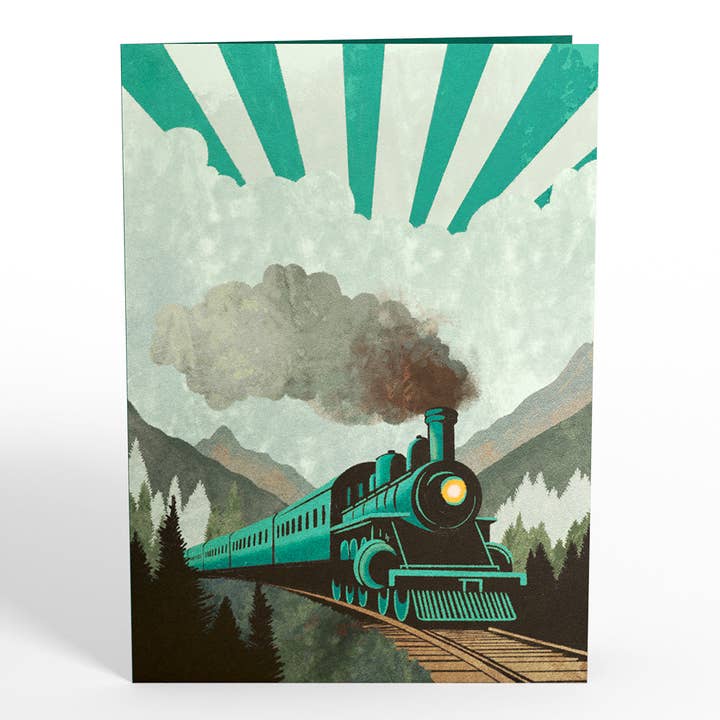 Lovepop Cards - Wholesale Everyday Greeting Card - Classic Train Pop-Up Card 5x7"4