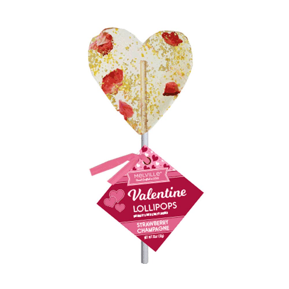 Melville Candy Company - Wholesale Lollipop - Gourmet Cocktail Lollipops - Strawberry Champagne0