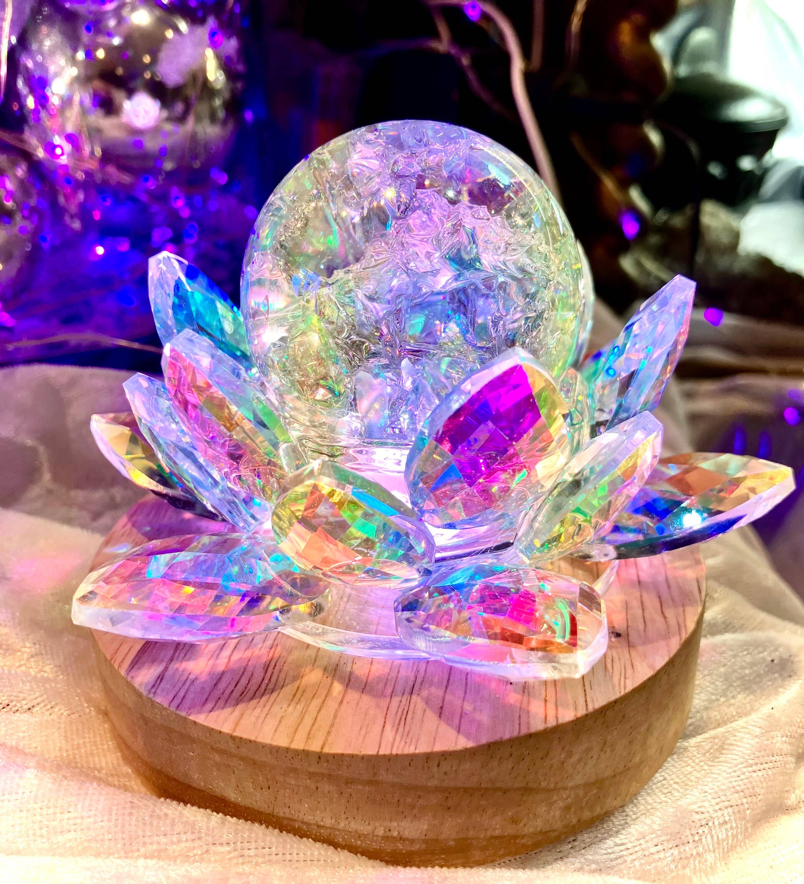 Desarwen - Wholesale Accent/Desk Lamp - Color changing color USB magic lamp aura cracked sphere4