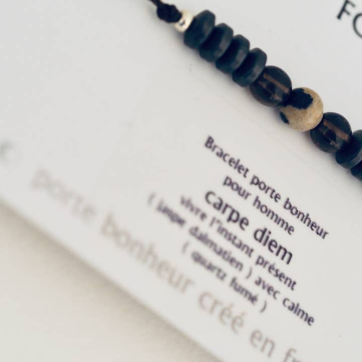 Magicae – Großhandel Perlenarmband – CARPE DIEM Herren-Armband mit Glücksbringer