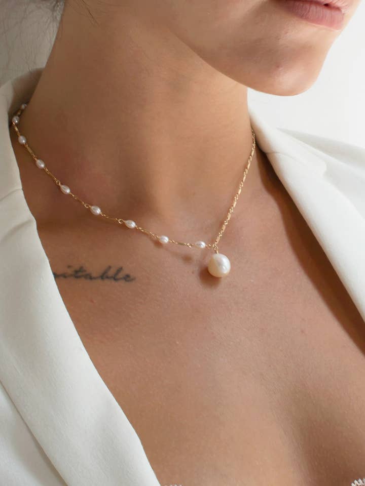 Perla Necklace for wholesale by Christine Elizabeth Jewelry