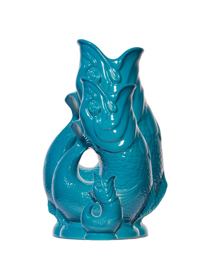 Carafe à lunettes Teal pour la vente par The Original Gluggle Jug Factory