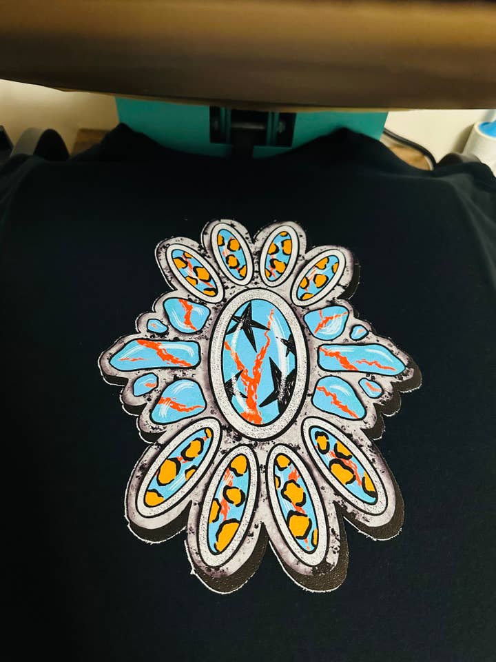 Leopard Turquoise HTV Transfer for wholesale by Spurs & Spades