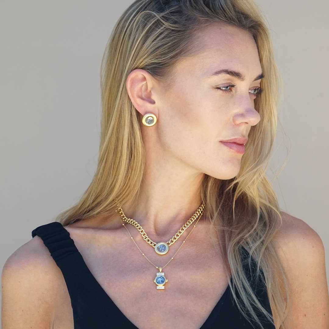 TAT2 DESIGNS - Wholesale Pendant/Charm Necklace - GOLD LEON COIN NECKLACE1