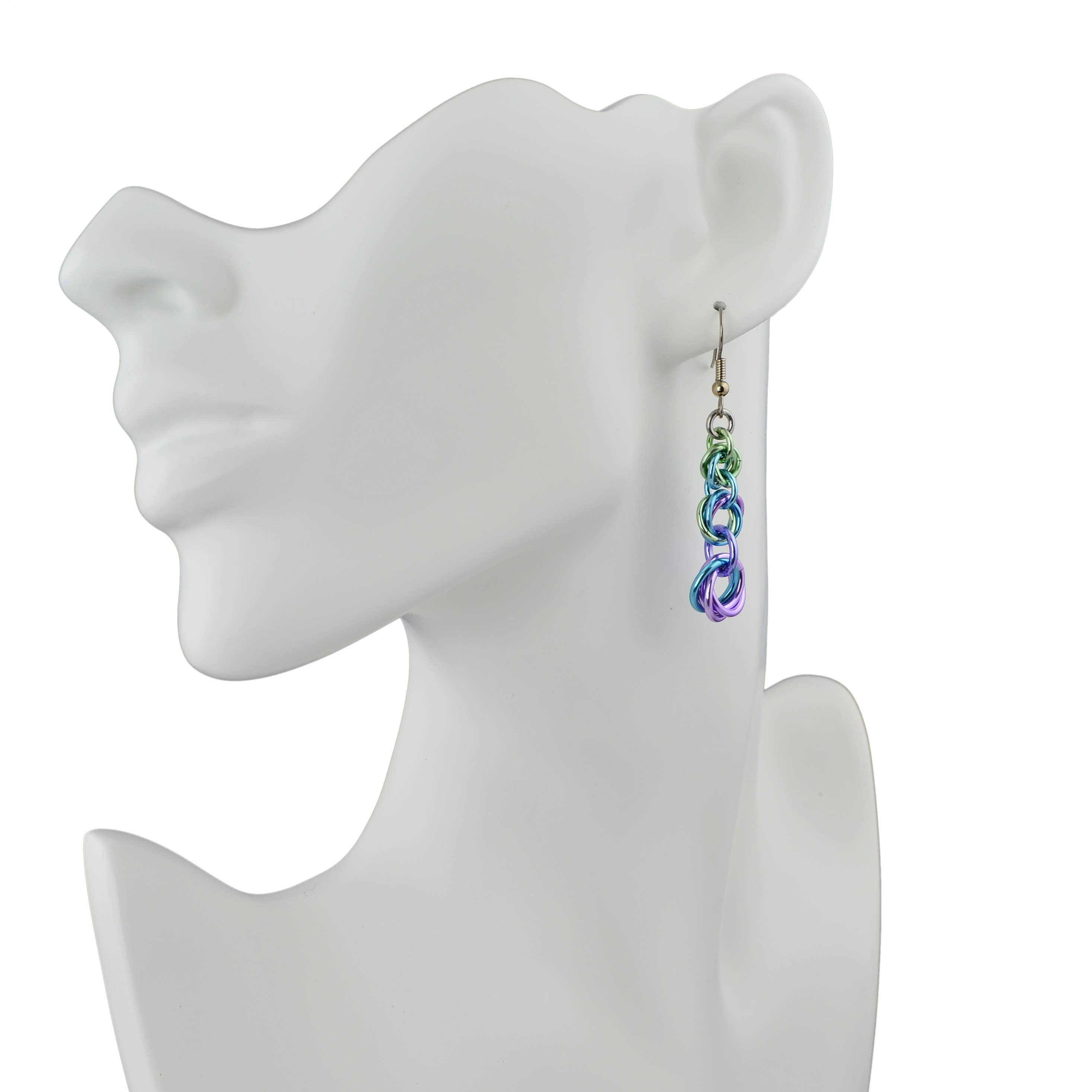 Rebeca Mojica Jewelry - Wholesale Dangle Earrings - Knotted Metal Graduated Earrings - Cosmic Unicorn2