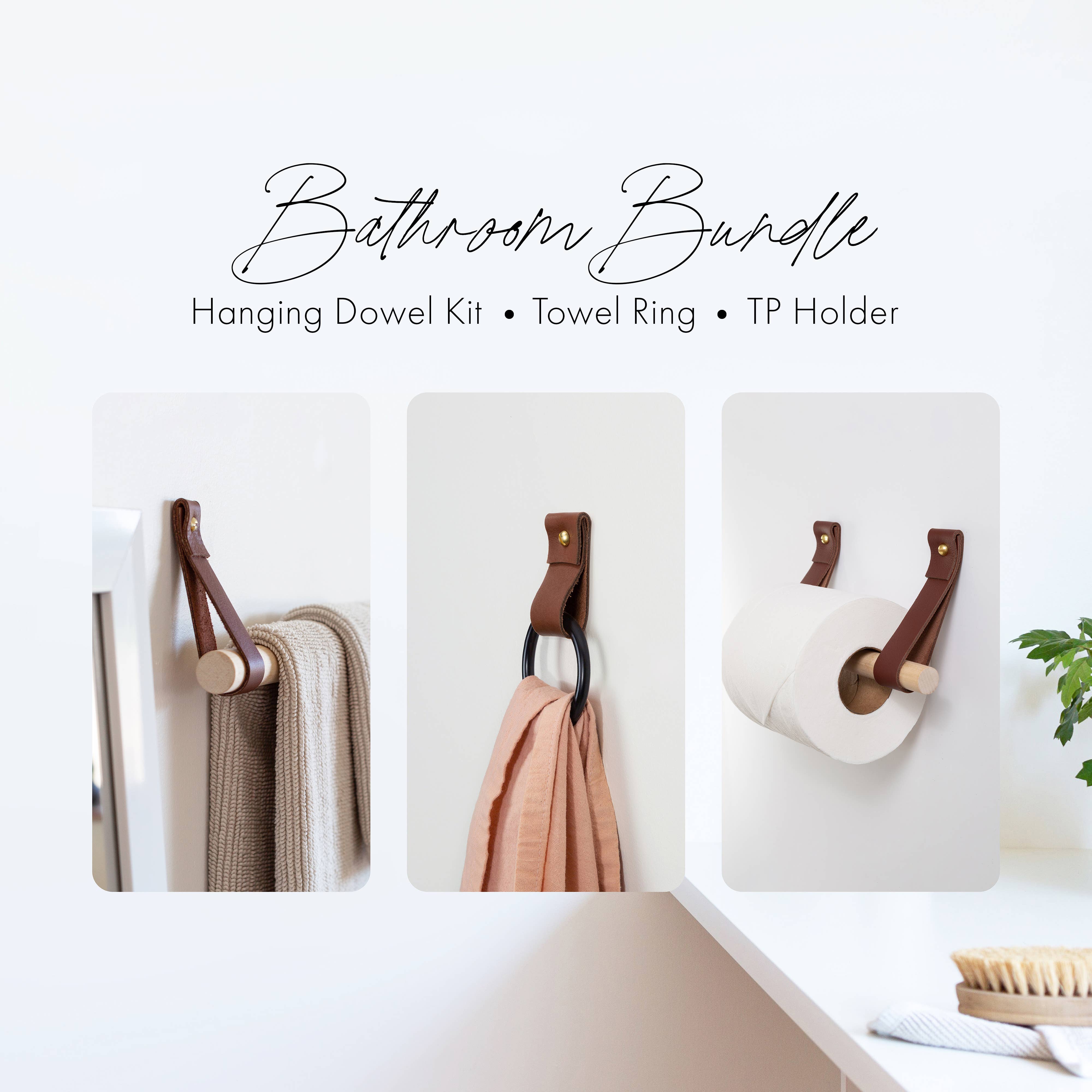 Keyaiira - Wholesale Towel Holder/Hanger - Bathroom Fixture Bundle - Black Ring - [Flat End Style]1