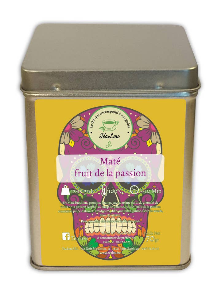 Maté fruit de la passion - Boîte 70g pour la vente par Tealou