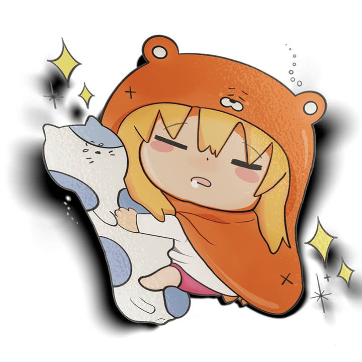 SLEEPING UMARU VINYL STICKER for wholesale by Usagi x Usagi, LLC