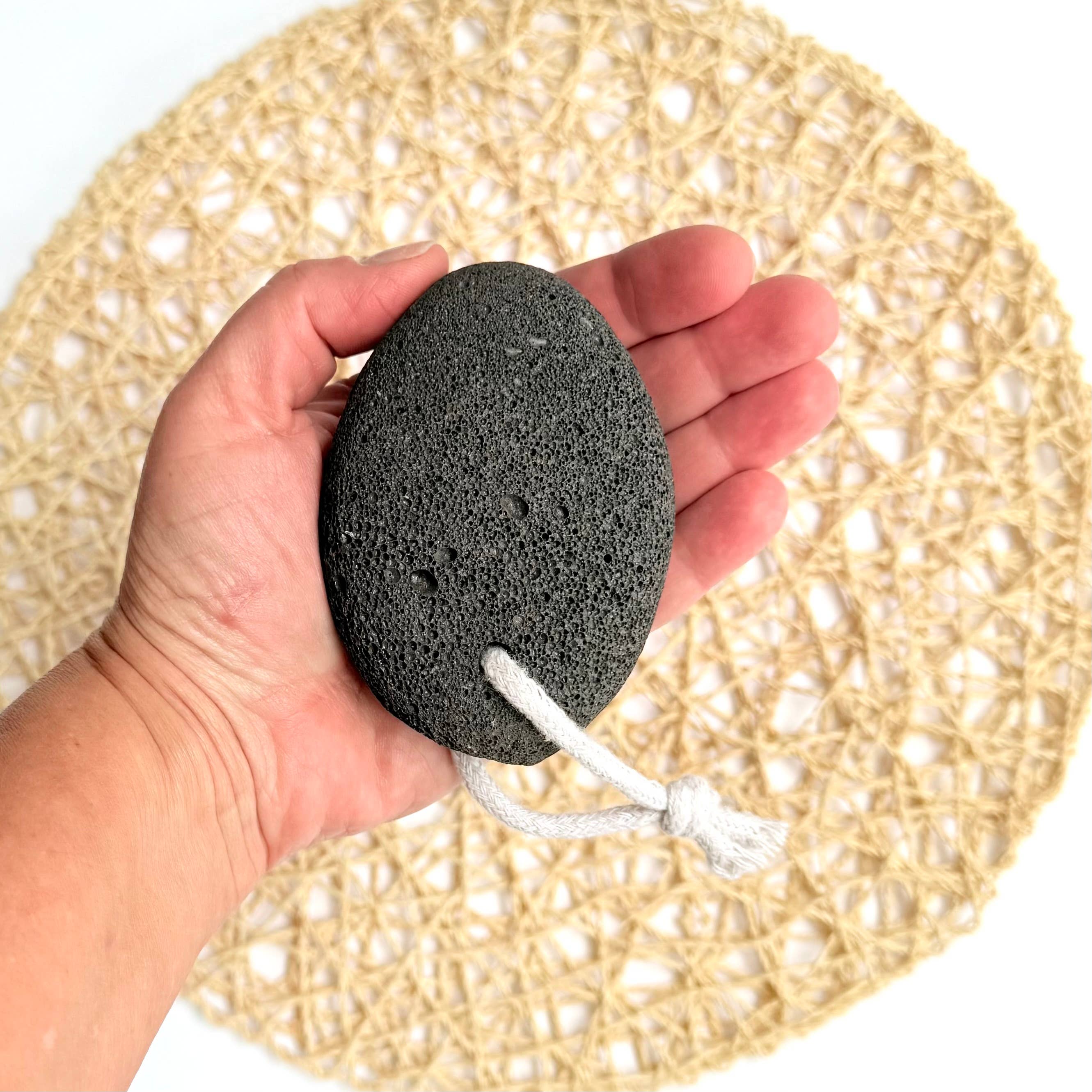GreenWave - Wholesale Pumice/Exfoliating Stone - Natural Lava Pumice Stone with Cotton Hanging String Black2