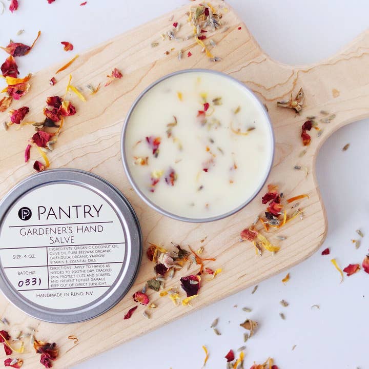 Pantry Products - Skin, Body, + Wellness - Wholesale Healing Salve/Balm/Cream - Gardener’s Hand Salve - Fall + Winter Healing Skin Balm